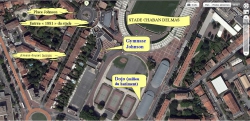 Plan d'accès au Dojo du stade Jacques Chaban-Delmas